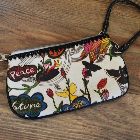 Sakroots Peace Love Wallet Wristlet Multi Color Floral - Picture 6 of 6